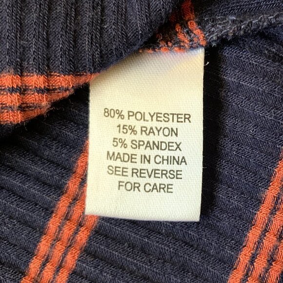 Social Gypsy Striped Cutout Tie Waist Dress S Navy Blue & Coral Red #24J - Picture 9 of 10